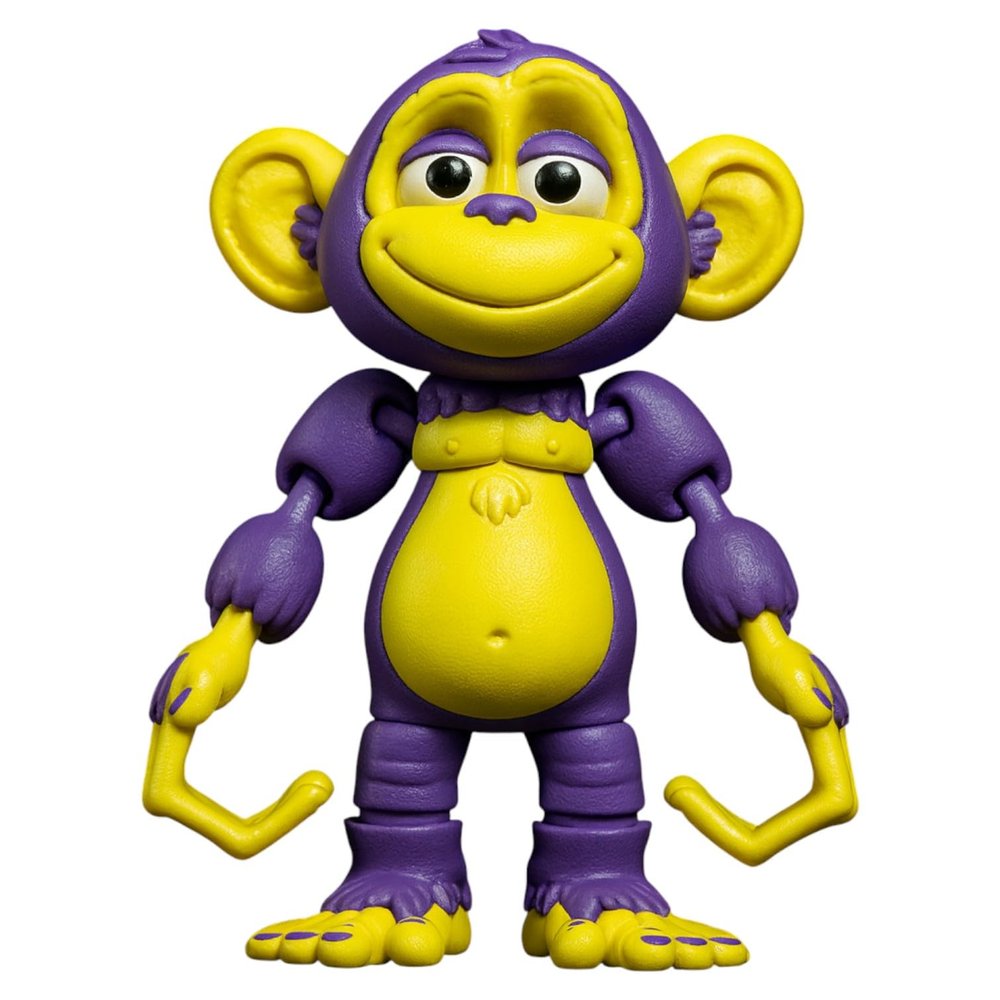 Articulated Monkey Figurine Playful Desk Fidget for Teens & Adults Stress Relief & Collectible 3D Printed in Canada (Solar Amethyst)