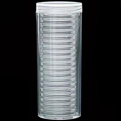 20 Coin Capsule Holders 22 mm with Storage Tube