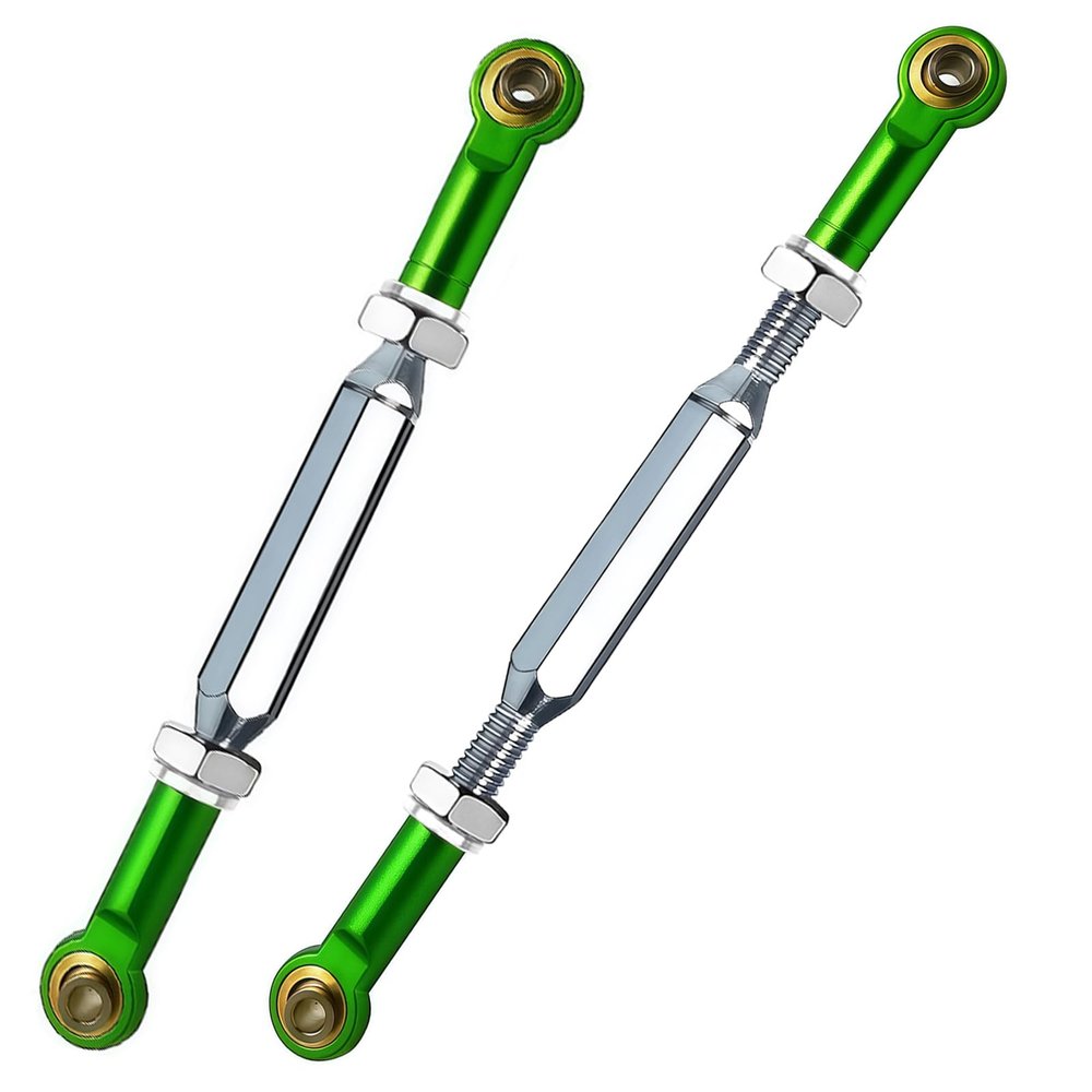 2026 New Stainless Steel Turnbuckles, 88-108mm Tie Rods with Spacers fit for 1/10 Traxxas Slash 4X4/2WD,Rustler 2WD,Stampede VXL,Rustler 4X4 VXL,Bandit/VXL,Hoss 4X4VXL,RC Car Hops Up Parts(Green)