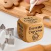 Baking Activity Dice, 6-Sided Wooden Game Prop for Funny Decision Making, Creative Dice for Party, Bakery, Family Gathering, Date Night, Teens, Couples, Adults, and Friends view 2