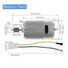 10 Teeth RS550 DC Electronic Starter High Speed Electronic Starter Ride On Car SUV Parts 30000RPM Medium Gear_24V view 3