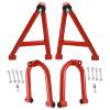 Front Suspension Shock Swing Arm Swingarm Kit  Upper & Lower A-Arm & Shock Mount Bracket & Tie Rod End Ball Joint  for DIY Go Kart ATV Quad Buggy Golf Cart Four Wheeler Front Drive 4 Wheel Drive view 4