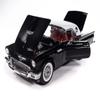 1957 Thunder Bird Black with White Top and Red Interior American Muscle Series 1/18 Diecast Model Car by Auto World AMM1349 view 1