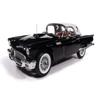1957 Thunder Bird Black with White Top and Red Interior American Muscle Series 1/18 Diecast Model Car by Auto World AMM1349 view 2