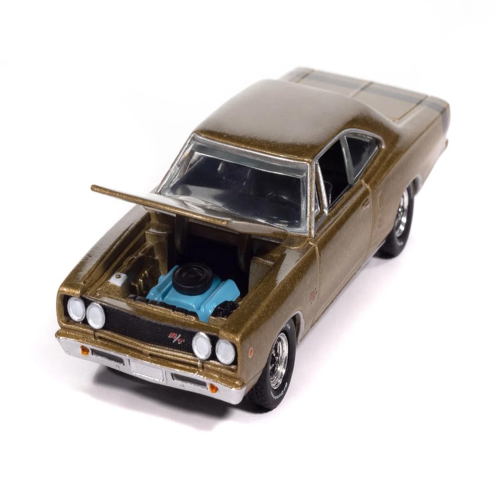 1968 R/T Medium Gold Metallic Vintage Muscle Series 1/64 Diecast Model Car by Auto World AWSP194B