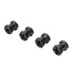 4-Piece RC Wheel Hex Spacer Set - 12mm Diameter and 15mm Length Aluminum Alloy Extensions with Metal Locking Nuts, for Stability and Performance Enhancements (Black) view 4