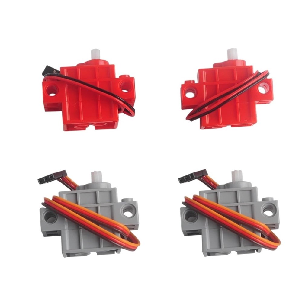 4pcs 270 servos/red Gear Motors to Rotate The servos(4 X Servo)