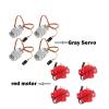 4pcs 270 servos/red Gear Motors to Rotate The servos(4 X Servo) view 3