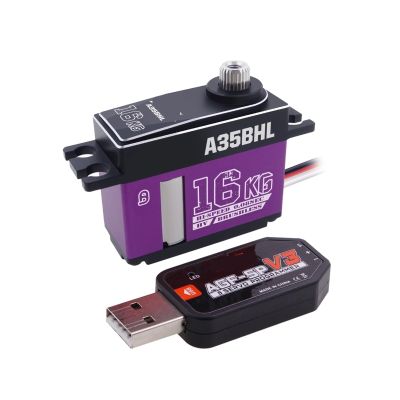 A35BHL Programmable Brushless 16KG 0.08Sec HV Metal Gear Mini Digital Servo(Combo Set)