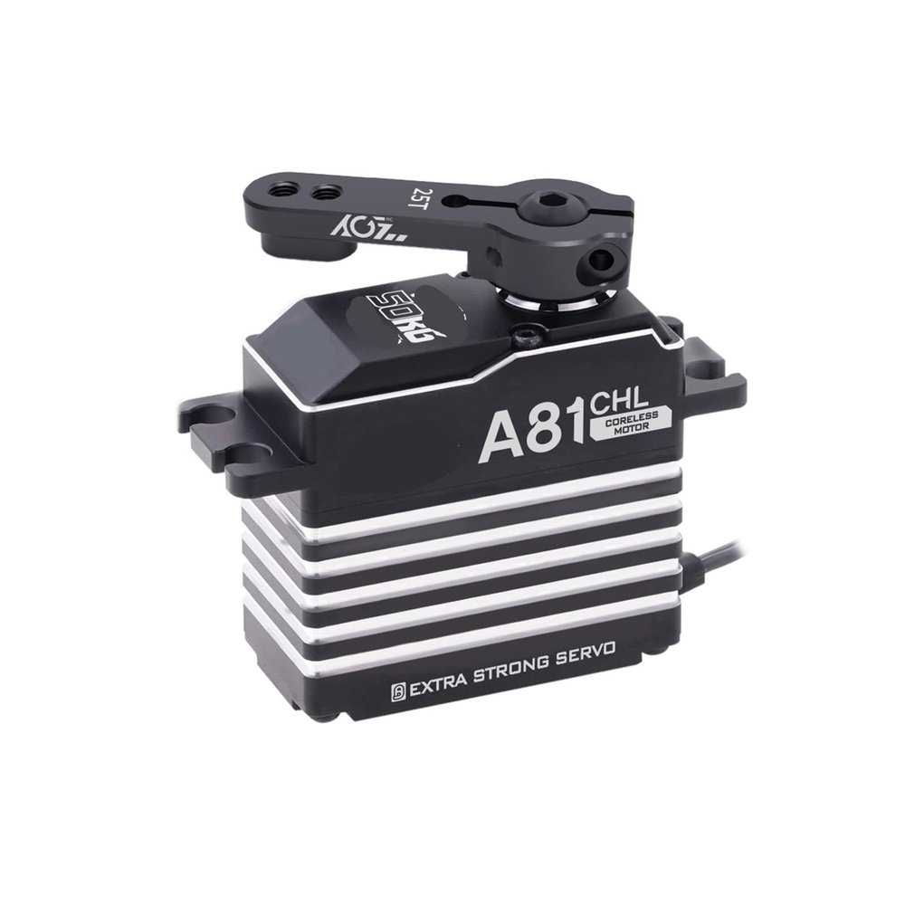 A81CHL 50KG Steel Gear 180 HV Ironless Programmable Digital STD Servo Motor for 1/8(A81CHL 50kg Servo)