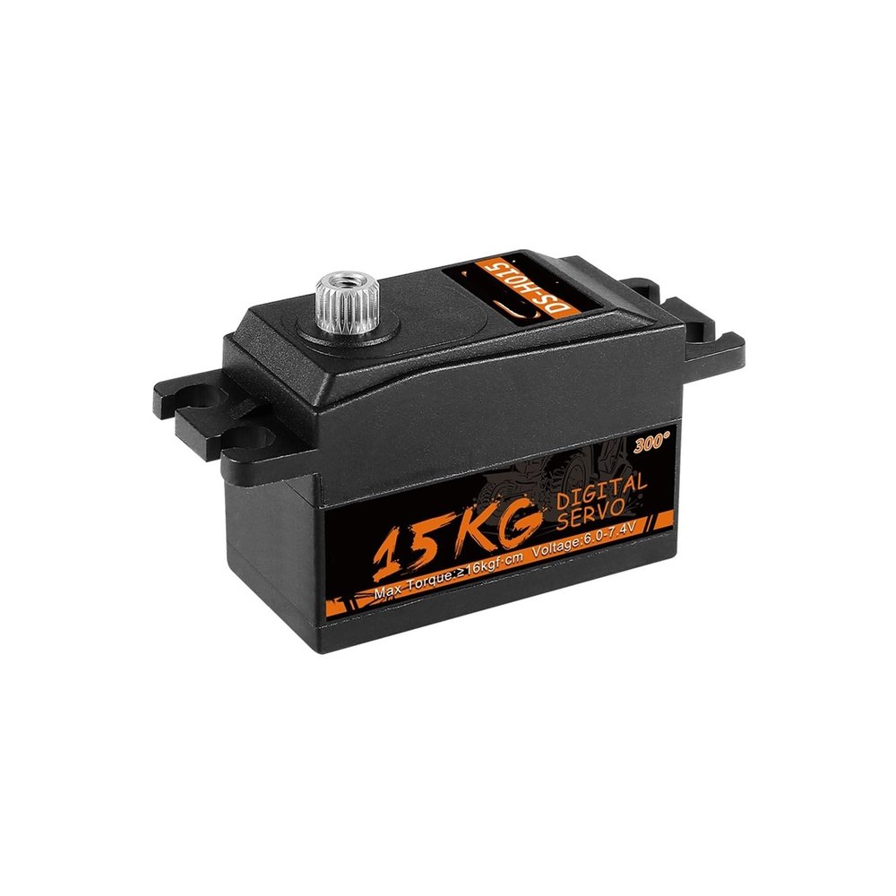 15KG High Torque Metal Gear Digital Low Profile Servo 300 Degree Suitable for Aircraft 1/8 1/10 TRX4 Slash