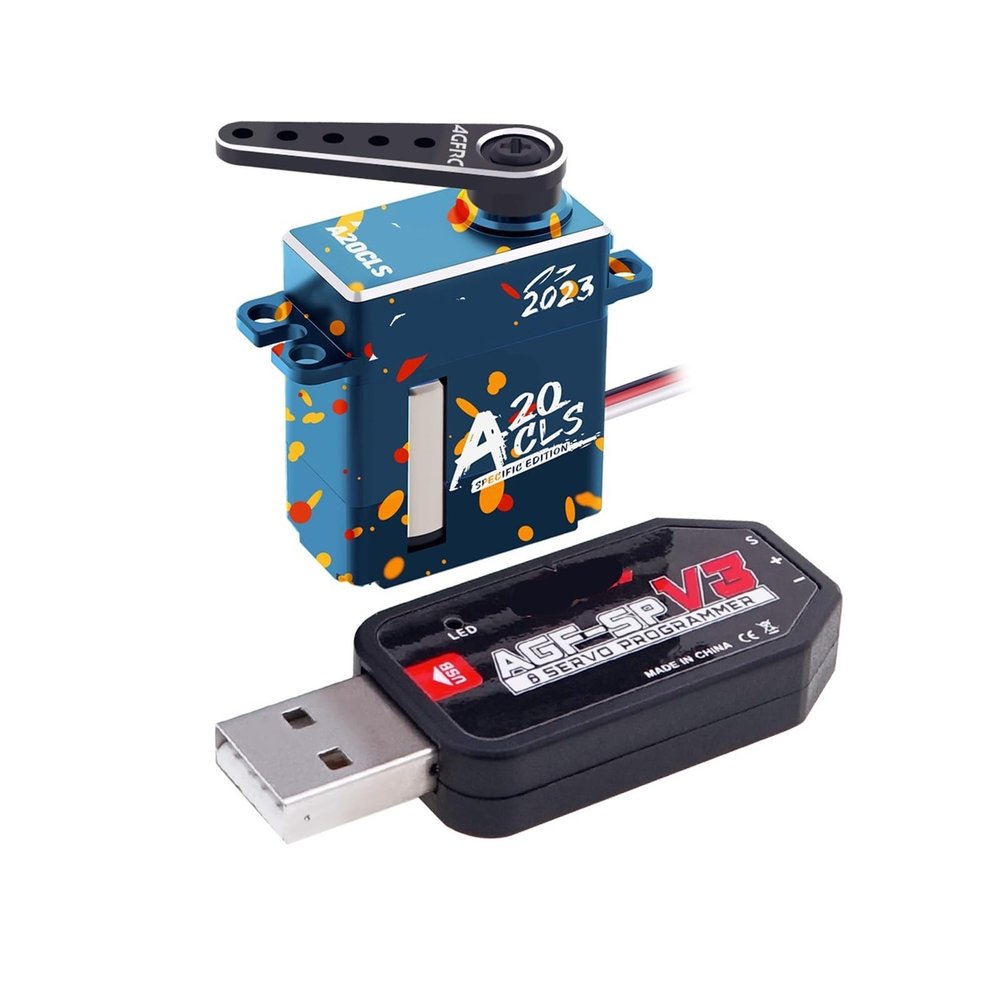 A20CLS Programmable Reliable 0.08 Second Speed 7.5KG Brushless Coreless Mini Servo(A20CLS 7.5kg set5)