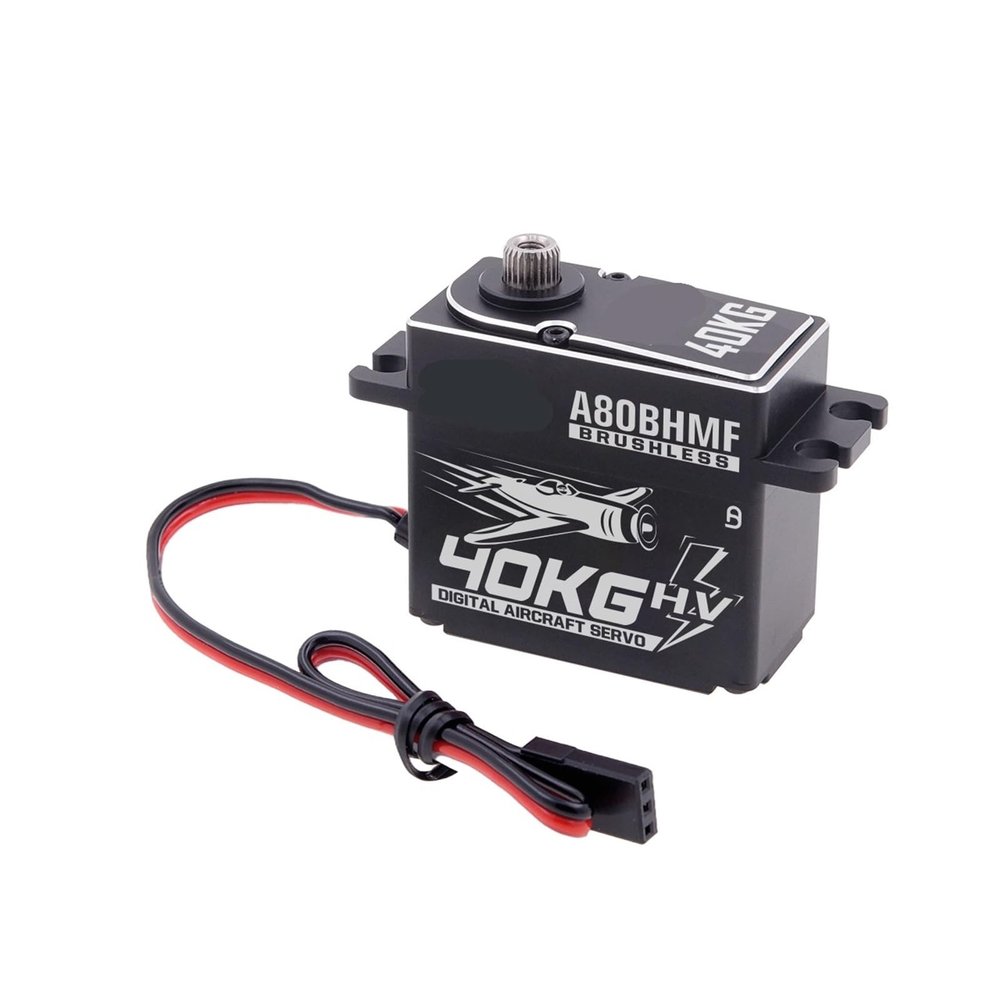 Servo A80BHMF 40 kg Programmable Steel + Gear Digital Brushless Standard Servo for 30-200CC(A80BHMF 40kg Servo)