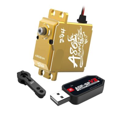 A86BHM 55KG High Torque Programmable Brushless Digital Standard Servo Suitable for 1/8 1/10(A86BHM 55KG Set1)