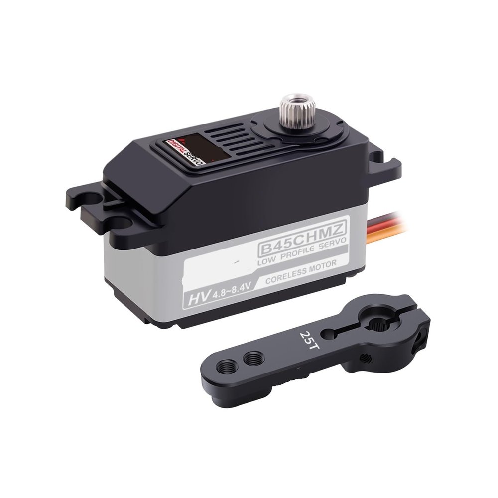 B45CHMZ 14KG HV Gear High Speed Low Profile Coreless Competition Digital Servo Suitable for 1/12 1/10(B45CHMZ 14kg Set)
