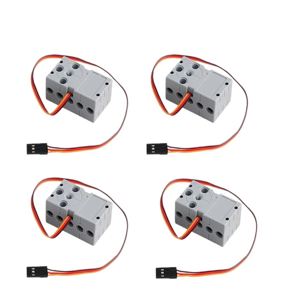 2/4/8 pcs 360 2KG Servo Programmable Mini Servo Dual Output Shaft(Gray,8pcs Servo)