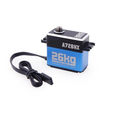 2 Pcs A72BHX 26KG High Torque High Speed High Voltage Brushless Metal Gear Digital Steering Servo Motor for 1/10(Sea Blue)