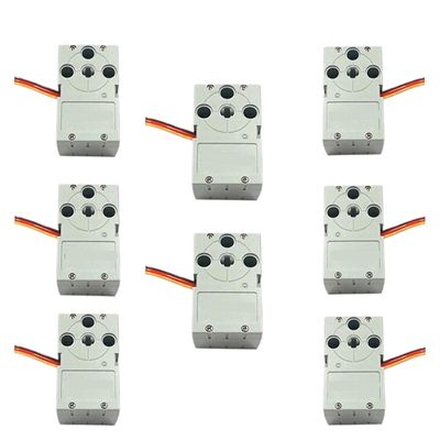 2/4/8 pcs Parts Compatible Block servo Dual Output Shaft 360 Degree Angle(8pcs servo)