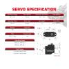 Digital Servo A11CLS V3 Super High Speed 1.4KG Coreless Programmable Motor Servo Suitable for 1/28 1/27 1/24 1/18(JST with Horn) view 2