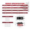 B44BLS V2 45g Gear Super High Speed 0.062 sec 15.5KG Low Profile Brushless Digital Remote Control Servo Suitable for 1/10(B45BLS 14.5 Servo) view 2