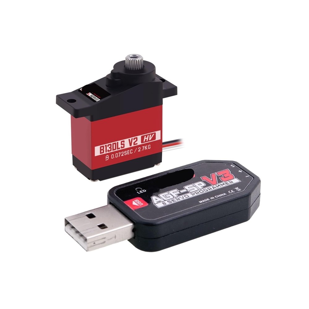 Programmable B13DLS V2 0.08 sec Ultra Fast 2KG Digital Servo Motor for 1/24 Scale Crawler 400/450 Size(B13DLS V2 set2)