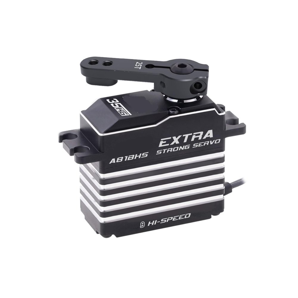 35KG High Torque A81BHS HV Ultra High Speed Steel Gear Brushless Standard Servo for 1/8 Scale(A81BHS 35kg Servo)
