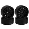 100g Pcs Metal 1.9 Inch Beadlock Wheel Rim Wheel Hub Compatible with RC Car Parts 1 10 Scale Models(Black) view 1