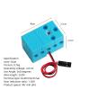 0.7KG 360 4.8-6V Continuous Rotation Slow Speed Motor Steering Gear Double Output Shaft High Torque Blue(1pc) view 3