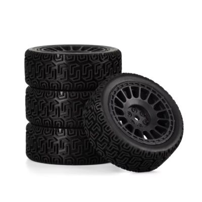 RC Car Tires Wheels For Tamiya Xv01 For Tt01 1/10 High Grip 70mm Stretch Tire Rc For Rally Car Tracked Vehicles Parts Accessories Upgrades Replacement Repair(Black)