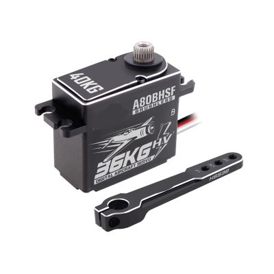 A80BHSF HV 36KG High Torque High Torque Digital Brushless Standard Programmable Servo Suitable for 30-200CC(A80BHSF 36kg Set2)