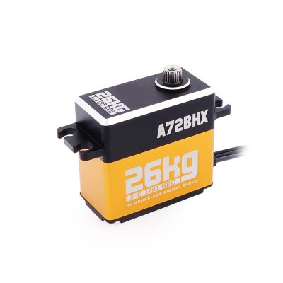 1 Pcs A72BHX 26KG High Torque High Speed High Voltage Brushless Metal Gear Digital Steering Servo Motor for 1/10(Orange)