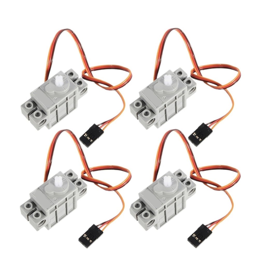 4pcs 270 servos/red Gear Motors to Rotate The servos(4 X Wheel 4 X Servo-02)
