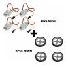 4pcs 270 servos/red Gear Motors to Rotate The servos(4 X Wheel 4 X Servo-02) view 2