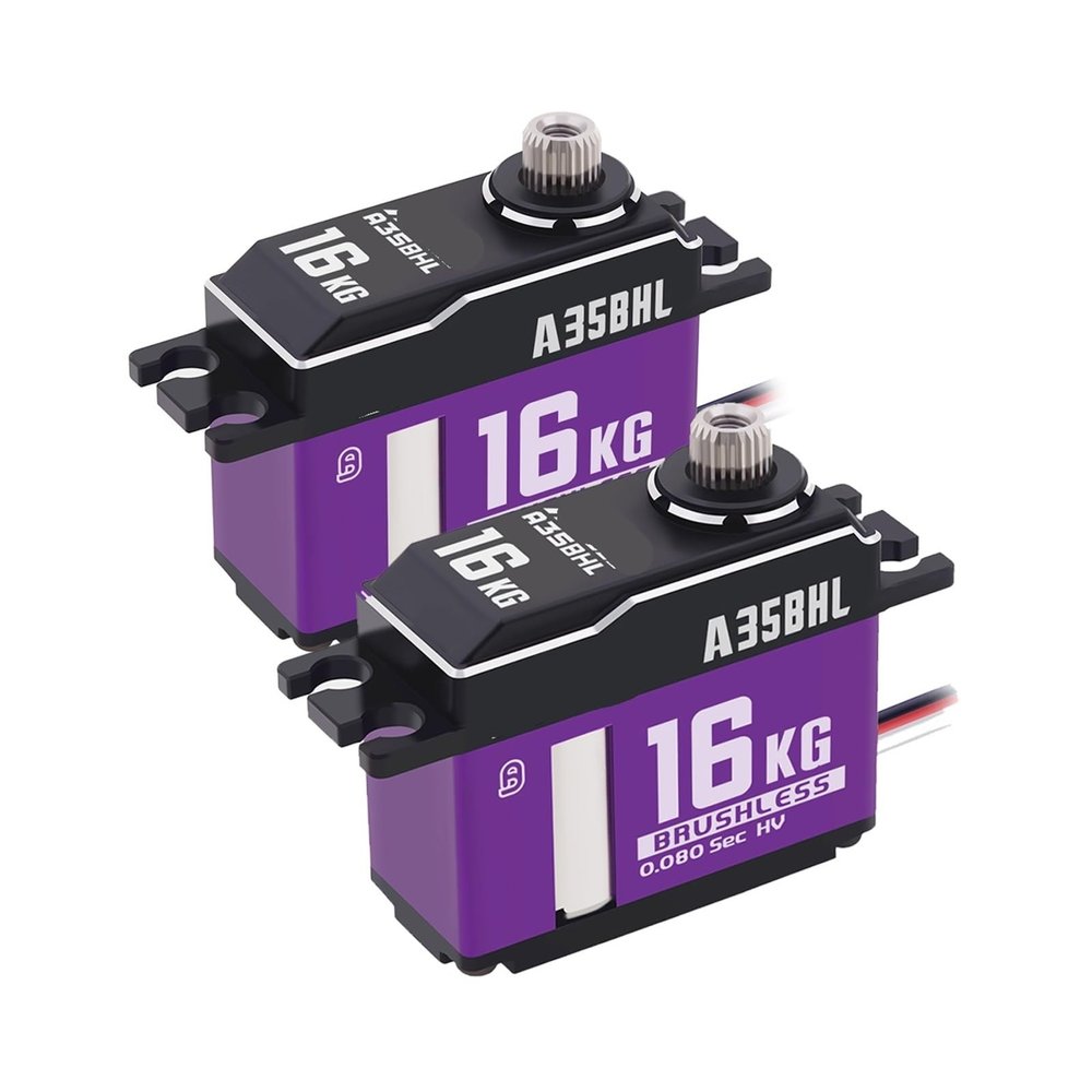 A35BHL Steel Gear 16KG Super Torque HV Programmable Brushless Motor Digital Servo Suitable for 1/12(A35BHL Set 4)