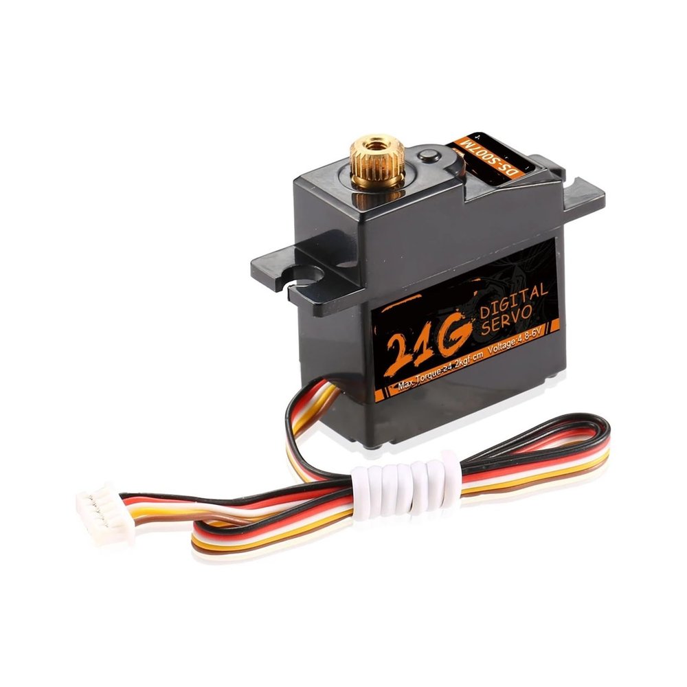 17g 21g Mini Servo Metal/Plastic Gear JR Suitable for 144001 144010 1:14 1:18 1:16(21g JR2.54 3 Wire)