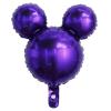 Party Balloons 50pcs 40x40cm Mouse Head Aluminum Foil Balloon Baby Shower Birthday Party Decoration Air Globos(Purple) view 1
