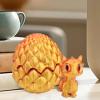 3D Printed Dragon - Flexible Decorative Figurine, Unique Fantasy Ornament, Aesthetic Desktop Decoration, Decor Piece | Perfect for Desk Shelf Bedside Table Windowsill Display view 3