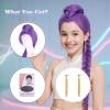 25 Inches Long Braid Anime Costume Wig,Purple Braid Wig Kids,Kp Singers Long and Thick Wigs,Cosplay Costume Party Wigs,Natural Looking Costume Wig for Halloween Party view 4