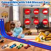 FUTESI Flexible Race Car Track for Kids 15 Ft Flex Tracks Starter Set Compatible with Diecast 1/64th Cars Portable Rolls Up Race Tracks with Strong Suction Cups Birthday Gifts for Boys Girls Ages 3+ view 2