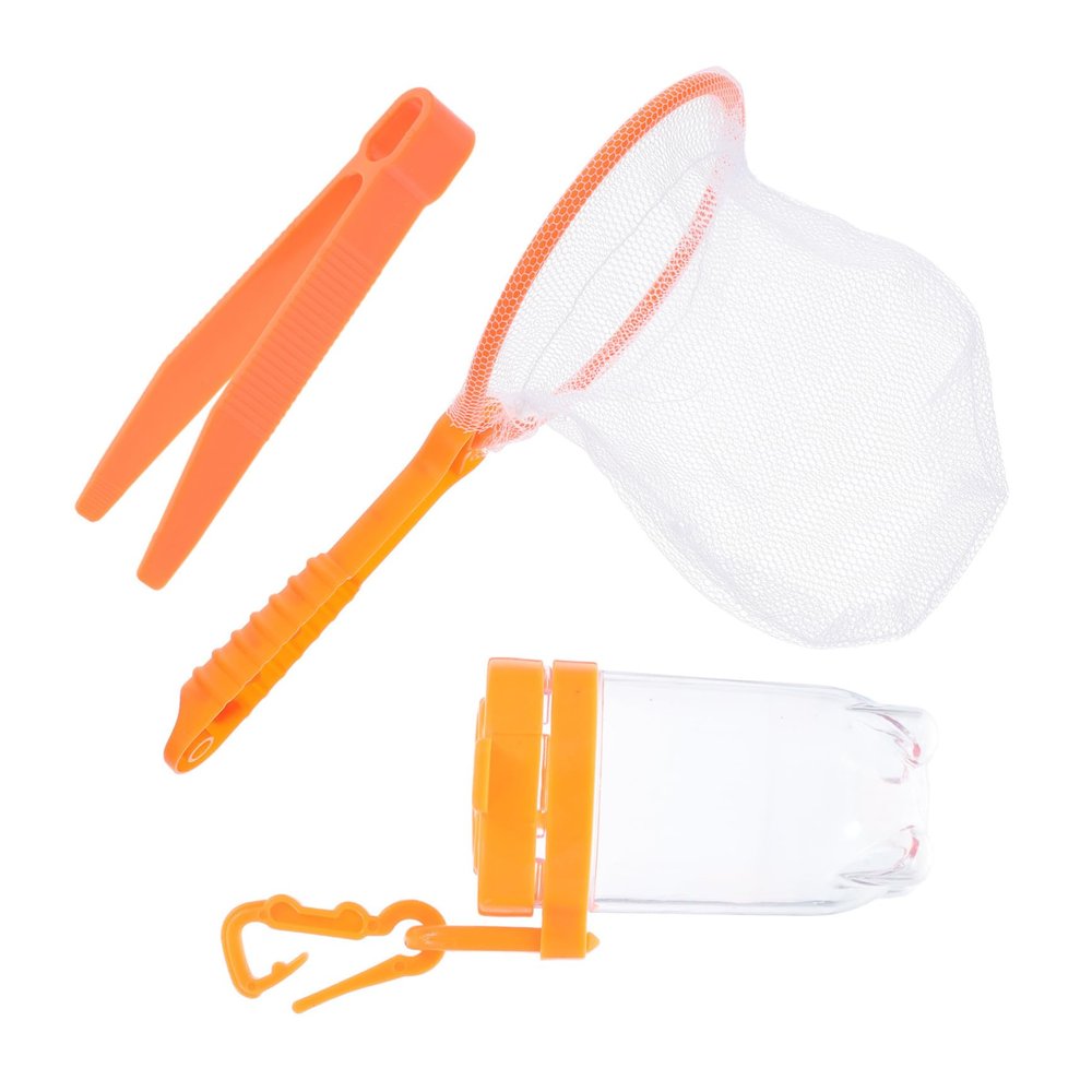 Gogogmee Bug Catching Tool Kit with Net Observation Bottle Tweezers Outdoor Exploration for Insect Study Abs Material Educational Nature Exploration for Boys