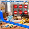 FUTESI Flexible Race Car Track for Kids 15 Ft Flex Tracks Starter Set Compatible with Diecast 1/64th Cars Portable Rolls Up Race Tracks with Strong Suction Cups Birthday Gifts for Boys Girls Ages 3+ view 2
