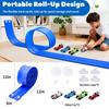 FUTESI Flexible Race Car Track for Kids 15 Ft Flex Tracks Starter Set Compatible with Diecast 1/64th Cars Portable Rolls Up Race Tracks with Strong Suction Cups Birthday Gifts for Boys Girls Ages 3+ view 3