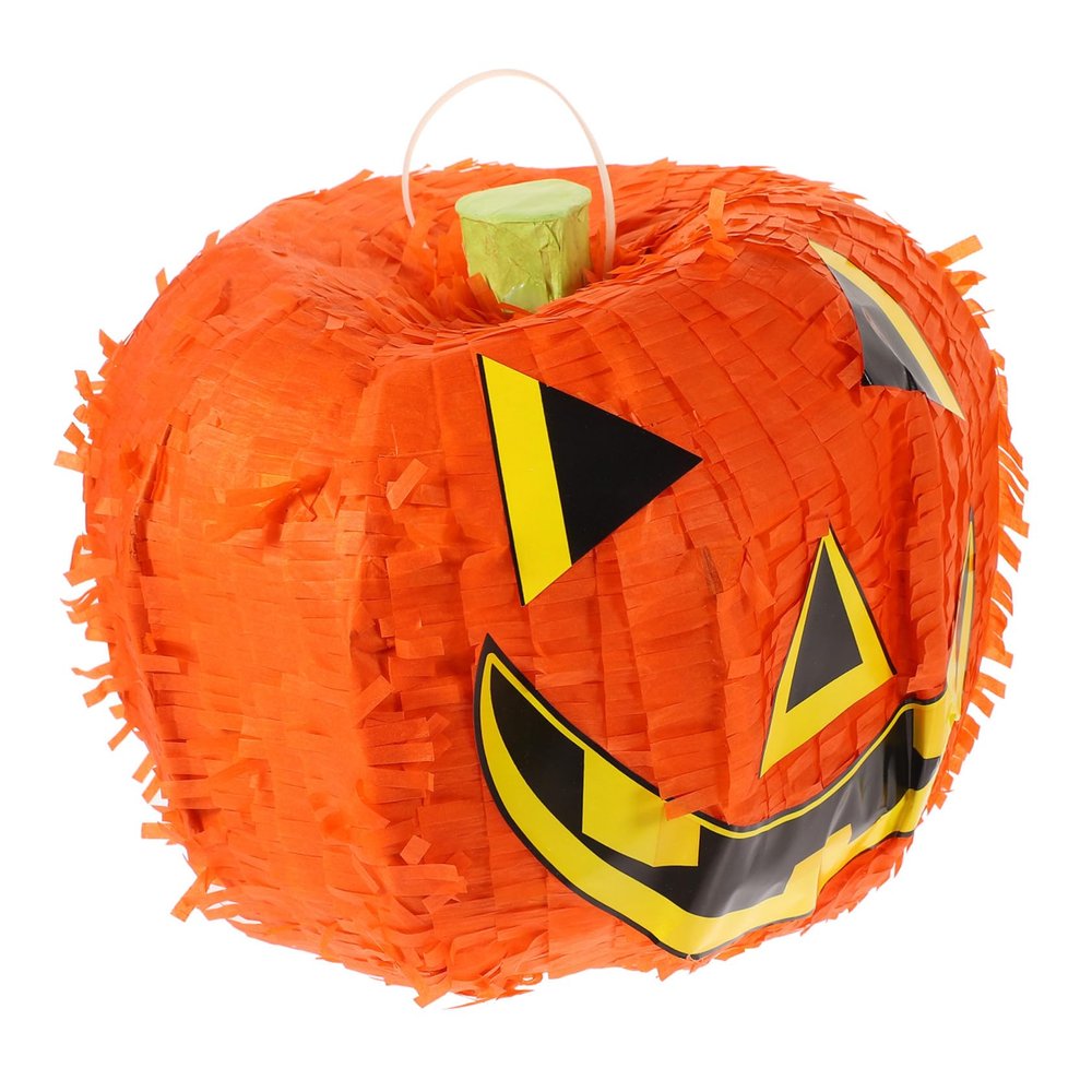 CONGARTENO Foldable Halloween Pumpkin Pinata Safe Paper Material Decorative Candy Holder for Party Entertainment and Holiday Celebration