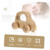 Gogogmee Wooden Push Car SUV for Boy Girl Premium Rubber Wood Vehicle with Smooth Edges Inertia Design for Sensory Development and Hand Strengthening Safe Teething for Boy Girl view 3