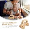 Gogogmee Wooden Push Car SUV for Boy Girl Premium Rubber Wood Vehicle with Smooth Edges Inertia Design for Sensory Development and Hand Strengthening Safe Teething for Boy Girl view 4