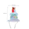 BCOATH Plush Birthday Cake Hat Happy Birthday Greeting Candle Design Comfortable Cloth Material Unisex Party Costume Accessory view 2