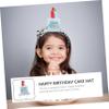 BCOATH Plush Birthday Cake Hat Happy Birthday Greeting Candle Design Comfortable Cloth Material Unisex Party Costume Accessory view 4