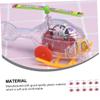 BRIGHTFUFU 10pcs Wind-up Plastic Helicopter for Party Favors Funny Cartoon Clockwork with Manual Mechanism Graspable Helicopter Wind-up Random Color view 4