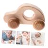 COOLHIYA Wooden Vehicle for Boy Girl Grasping Smooth Hand Grip Push Durable Lightweight Wear-Resistant Rounded Edges Teething Relief view 3