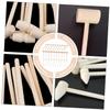 BCOATH 30PCS Natural Wood Mallets Pounding Smooth Polished Wooden Hammers Safe for Multifunctional Cake Mallets for Home and Party Play view 4